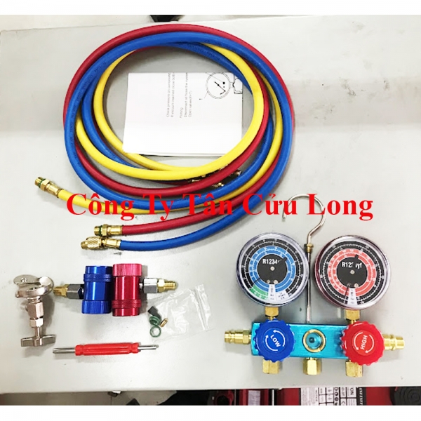 YS-020YF-Đồng hồ nạp ga lạnh ô tô R1234YF Nedra tools 8 chi tiết-1